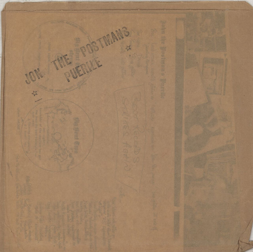 Jon The Postman Puerile UK vinyl LP album (LP record) BIGBENT2