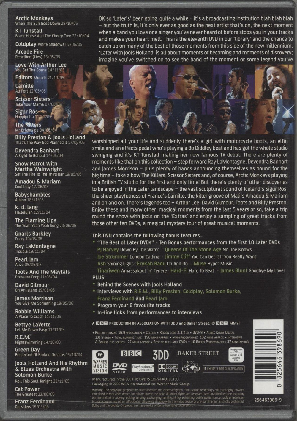 Jools Holland Later... With Jools Holland: Best Of UK DVD 825646398690