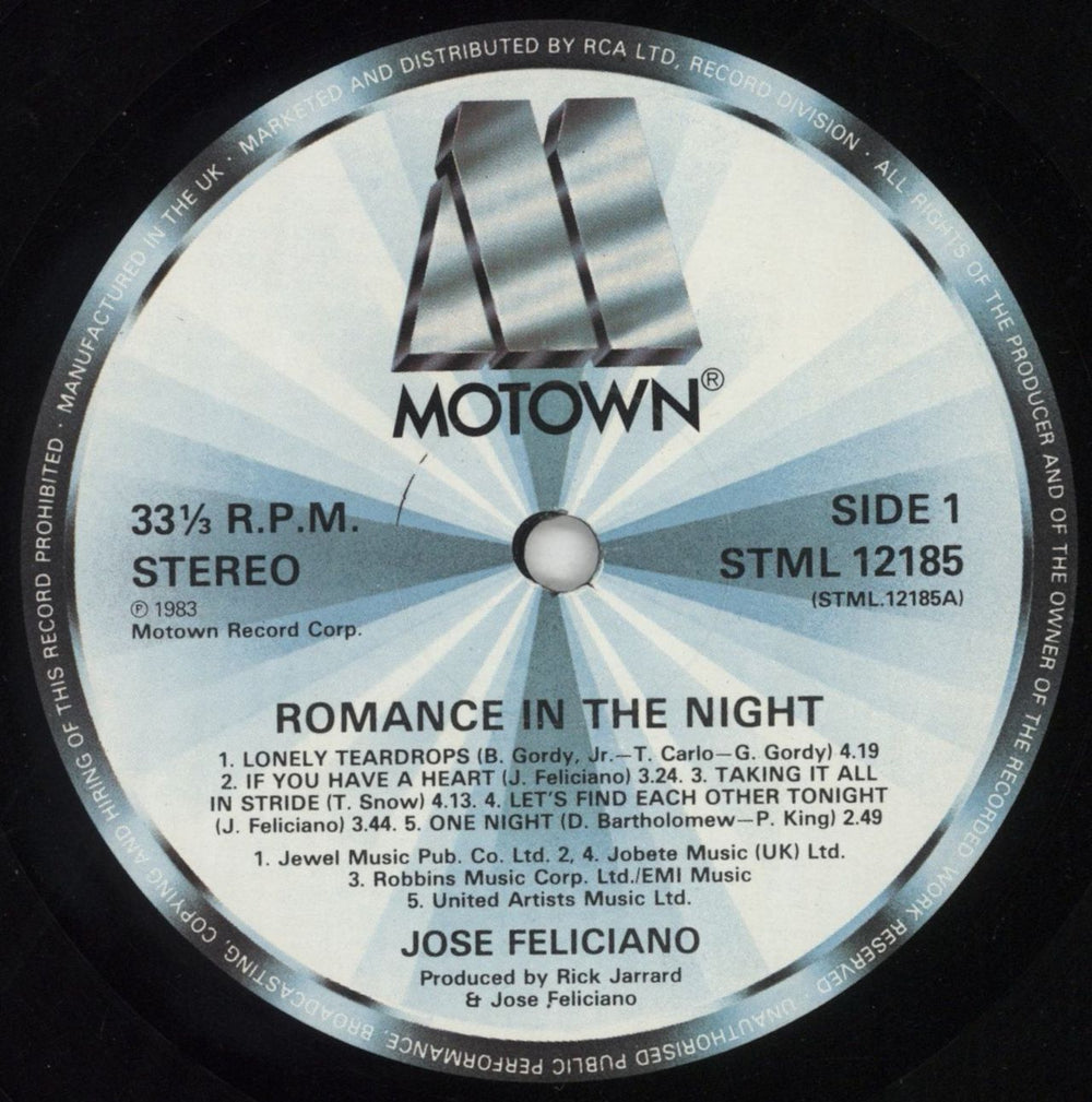 José Feliciano Romance In The Night UK vinyl LP album (LP record) JFELPRO498124