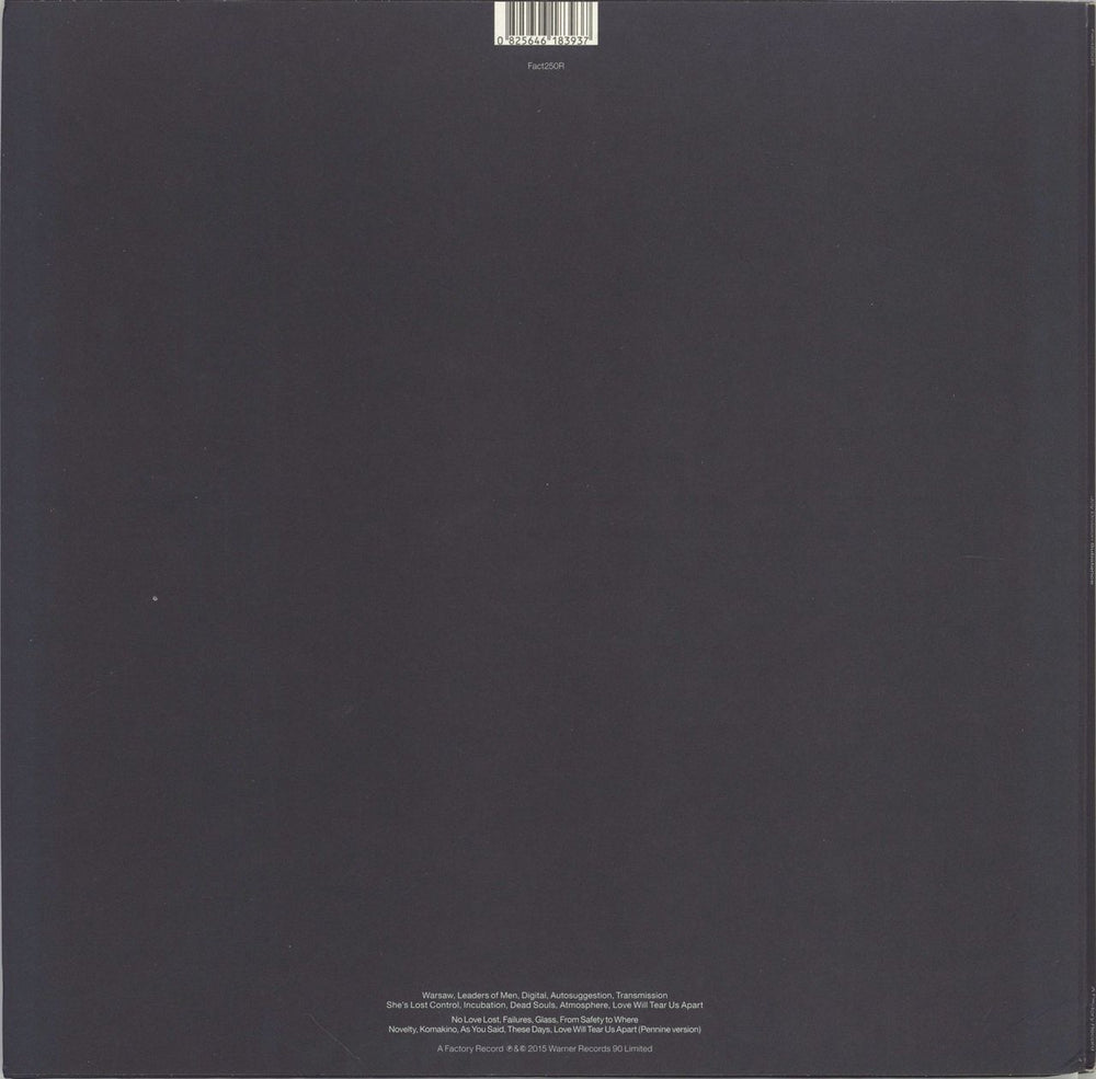 Joy Division Substance 1977-1980 - 180 Gram - Sealed UK 2-LP vinyl record set (Double LP Album) 825646183937