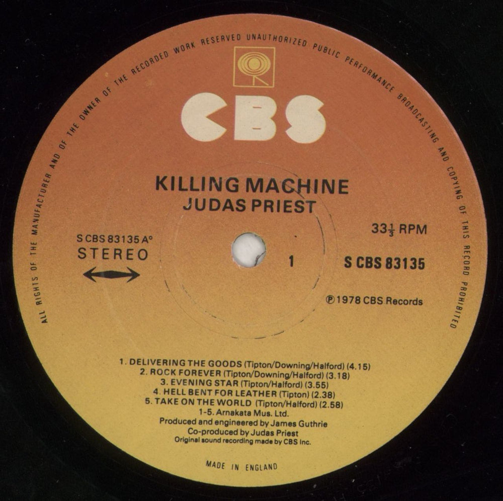 Judas Priest Killing Machine - EX UK vinyl LP album (LP record) JUDLPKI411734