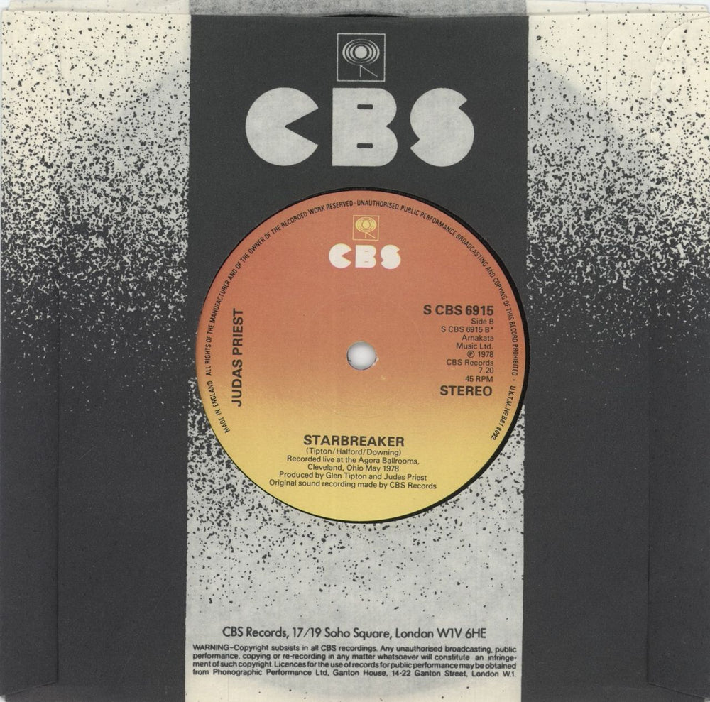 Judas Priest Take On The World UK 7" vinyl single (7 inch record / 45)