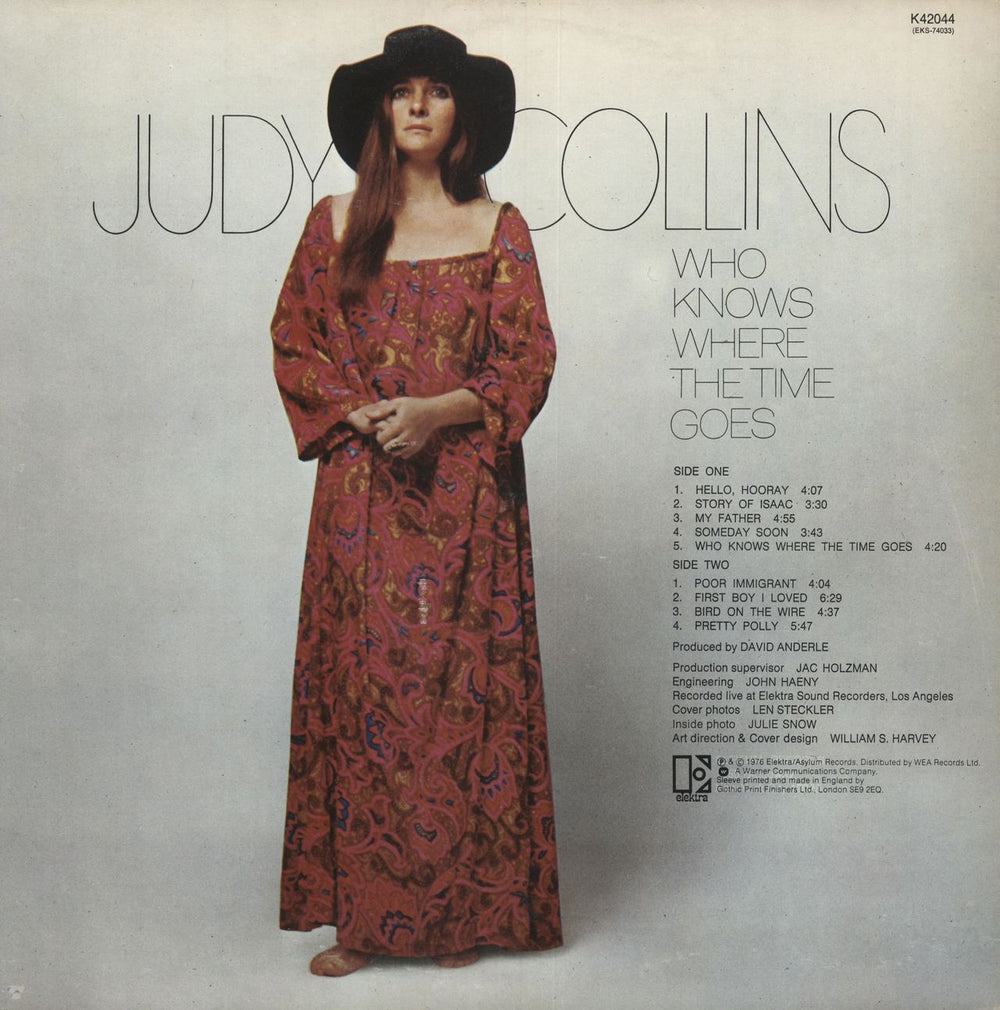 Judy Collins Who Knows Where The Time Goes UK vinyl LP album (LP record)