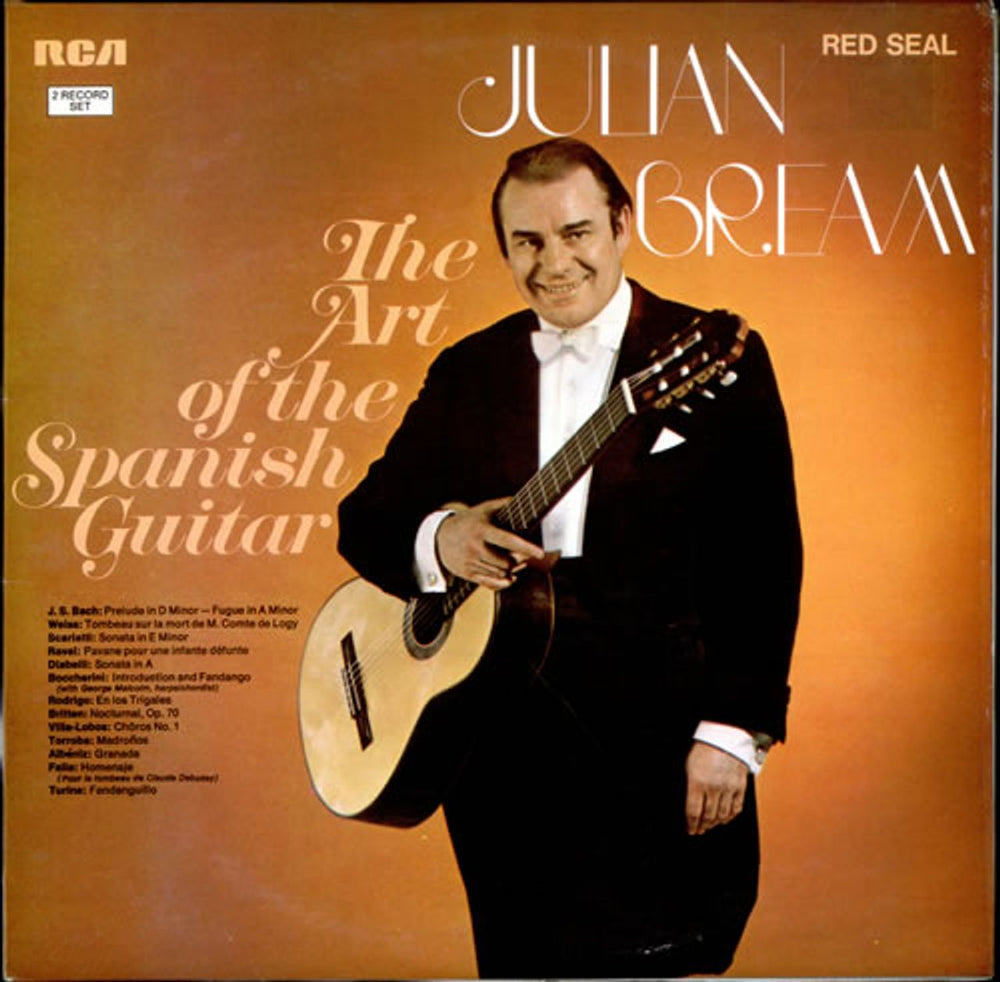 Julian Bream The Art Of The Spanish Guitar UK 2-LP vinyl record set (Double LP Album) DPS2003