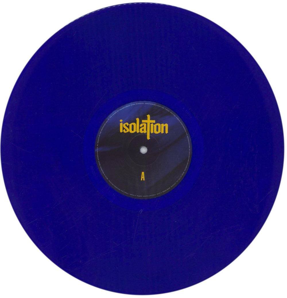 Kali Uchis Isolation - Blue Vinyl - EX UK vinyl LP album (LP record) 4B4LPIS845602