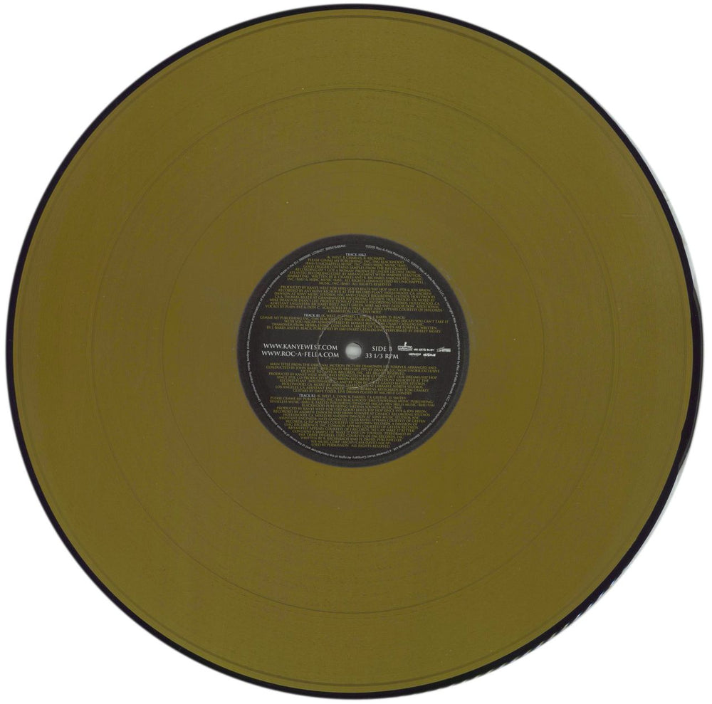 Kanye West Gold Digger - Gold Vinyl UK 12" vinyl single (12 inch record / Maxi-single) 0602498856963