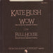 Kate Bush Wow - P/S UK 7" vinyl single (7 inch record / 45)