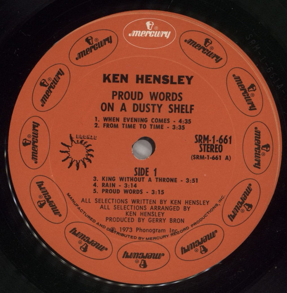 Ken Hensley Proud Words On A Dusty Shelf  - EX US vinyl LP album (LP record) KHYLPPR814799