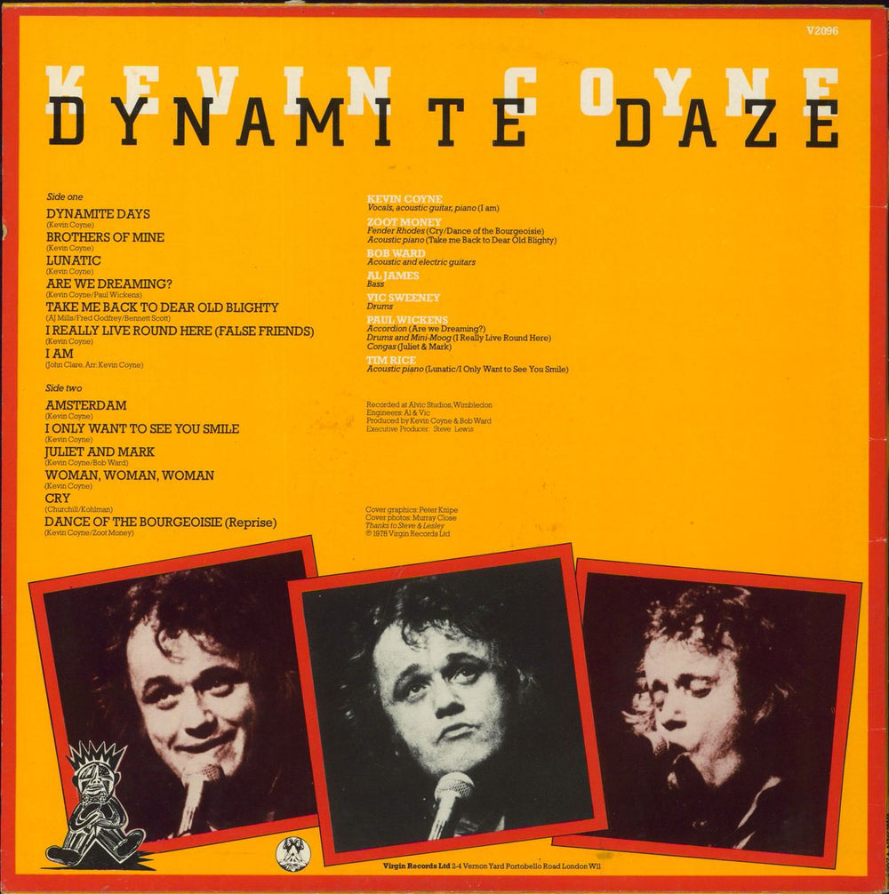 Kevin Coyne Dynamite Daze UK vinyl LP album (LP record)