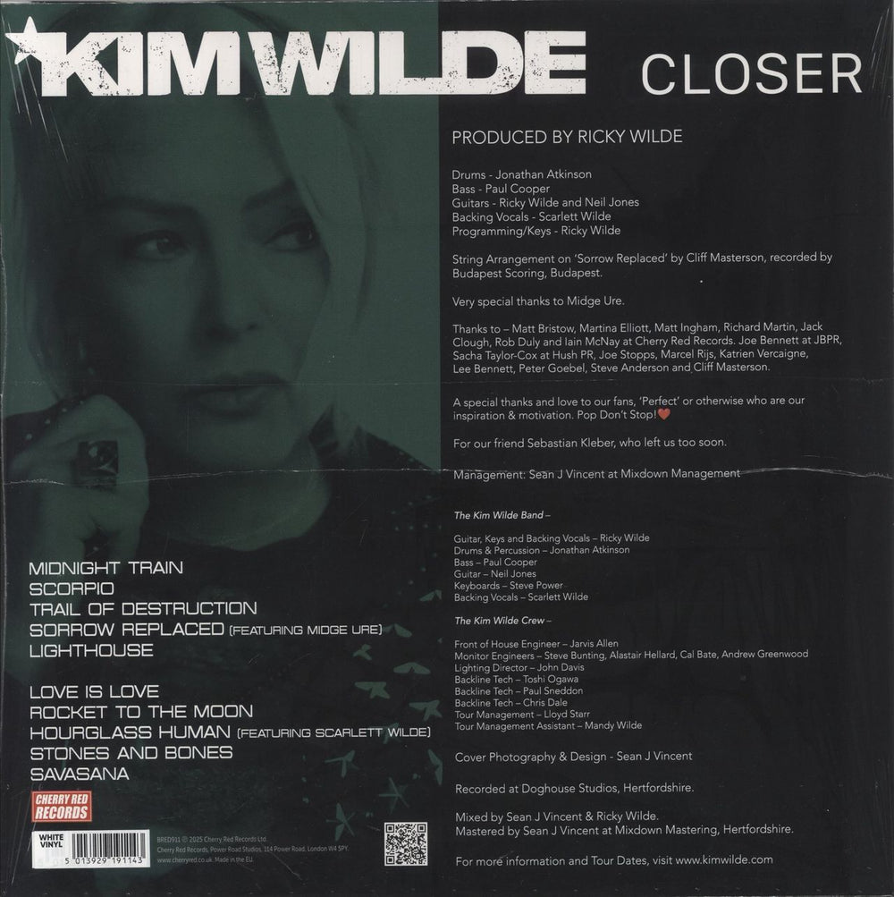 Kim Wilde Closer - White Vinyl - Sealed UK vinyl LP album (LP record) 5013929191143
