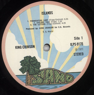 King Crimson Islands - 1st + Inner - EX UK vinyl LP album (LP record) KNCLPIS438598