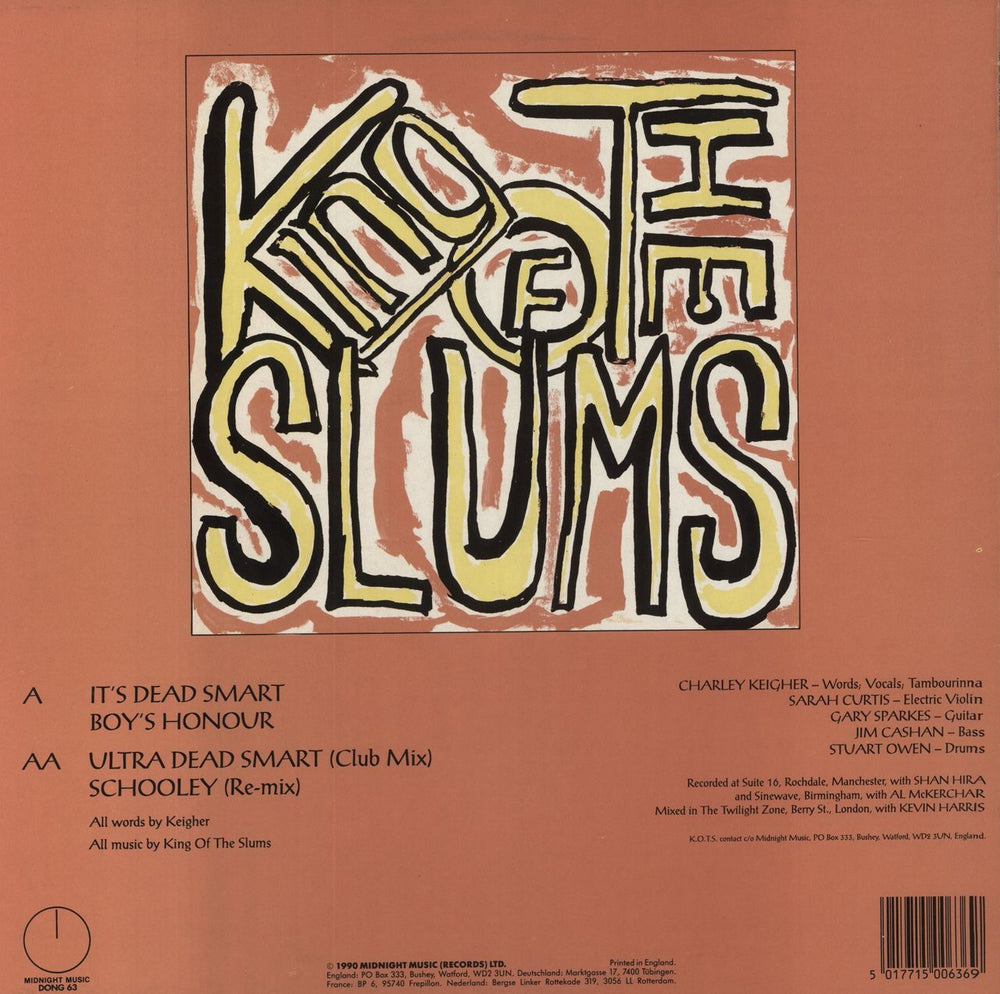 King Of The Slums It's Dead Smart UK 12" vinyl single (12 inch record / Maxi-single) 5017715006369
