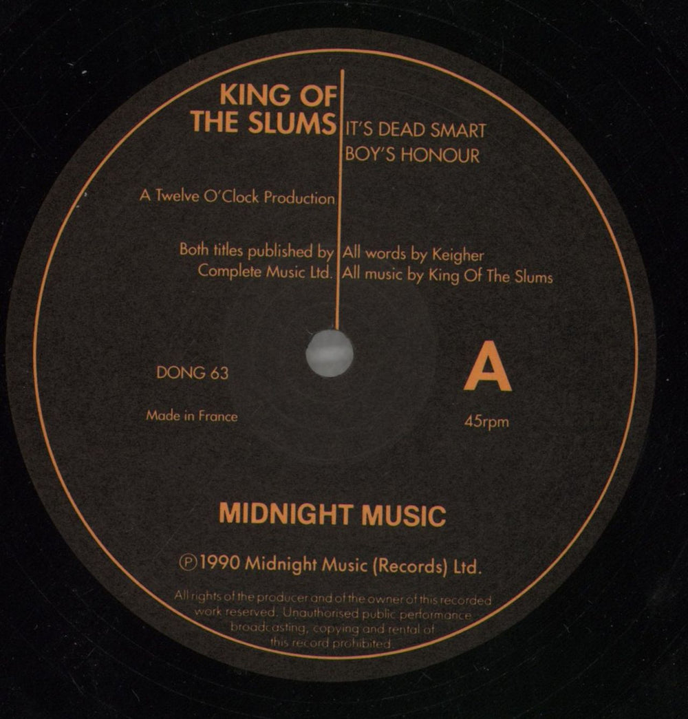 King Of The Slums It's Dead Smart UK 12" vinyl single (12 inch record / Maxi-single) KTS12IT502149