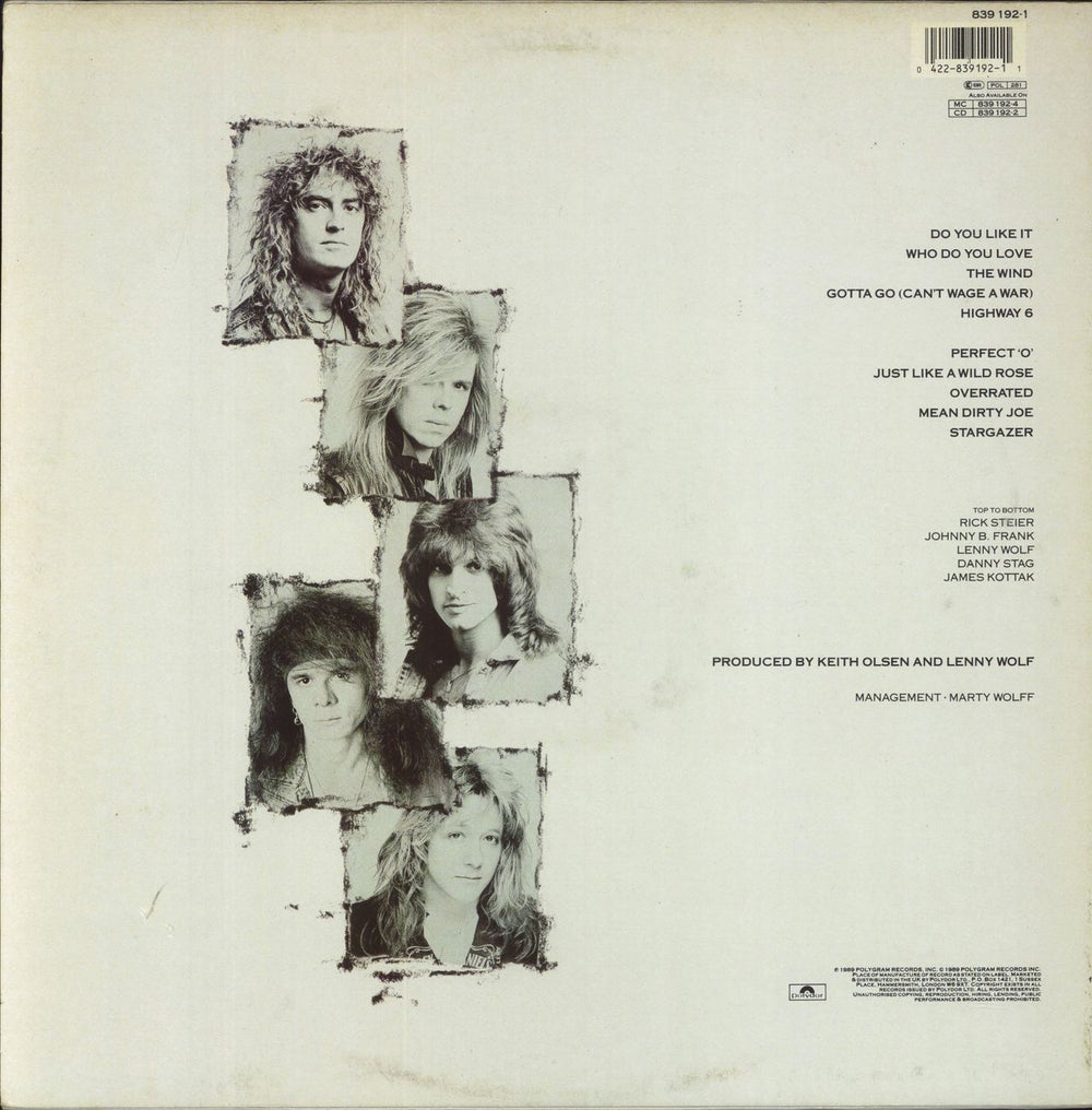 Kingdom Come (80s) In Your Face UK vinyl LP album (LP record) 042283919211