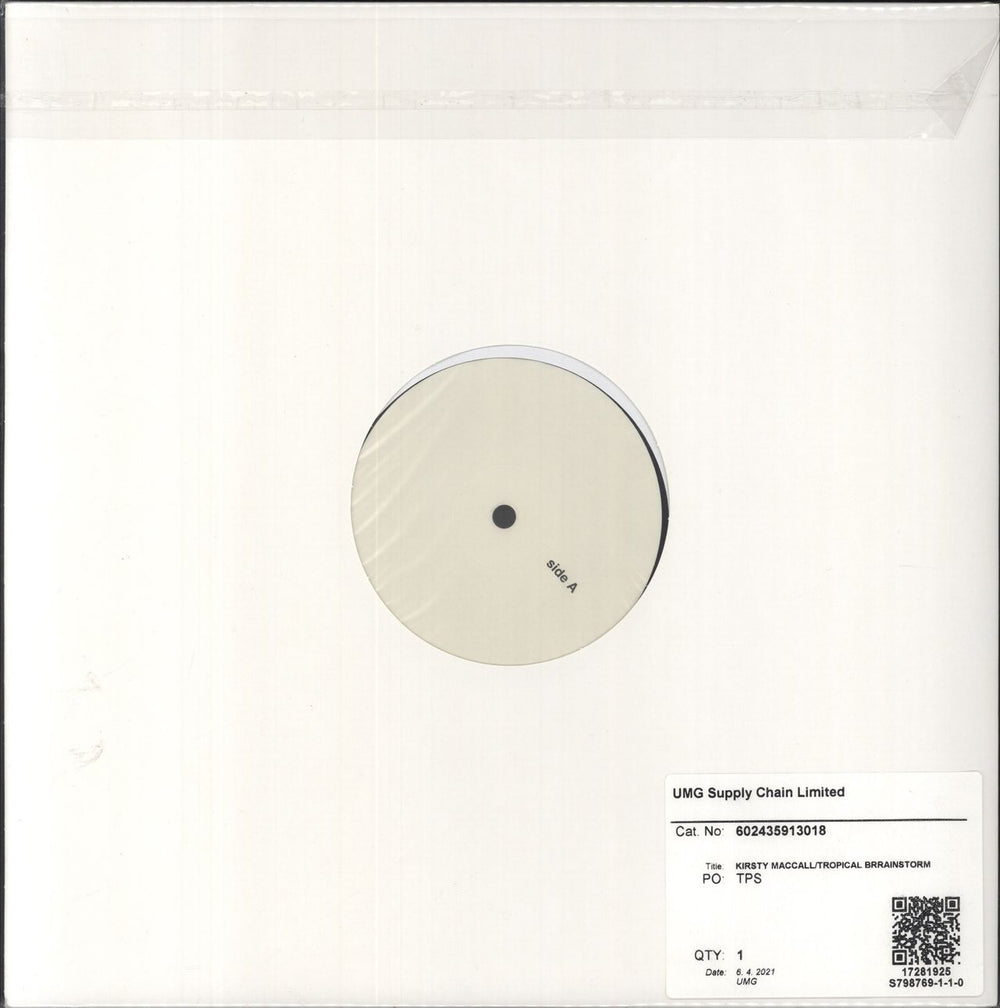 Kirsty MacColl Tropical Brainstorm - Test Pressing UK vinyl LP album (LP record) 359130-1
