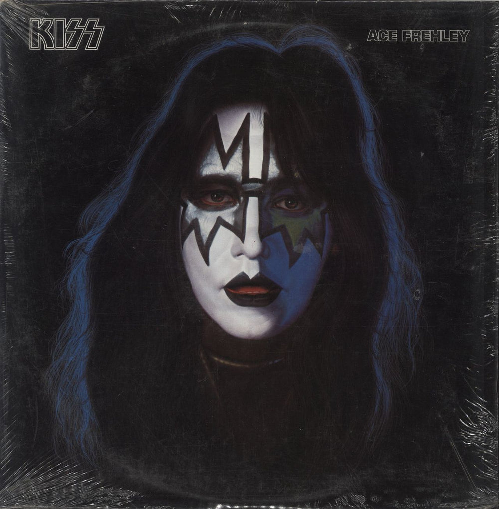Kiss Ace Frehley + Mural Poster - Shrink US vinyl LP album (LP record) NBLP7121