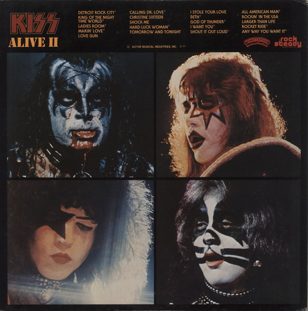 Kiss Alive II + Tattoos Japanese 2-LP vinyl record set (Double LP Album)