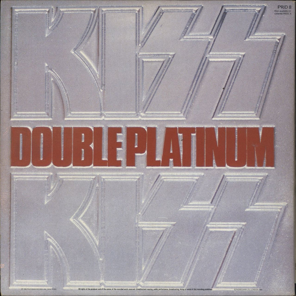 Kiss Double Platinum - Misprinted Riva Labels UK 2-LP vinyl record set (Double LP Album)