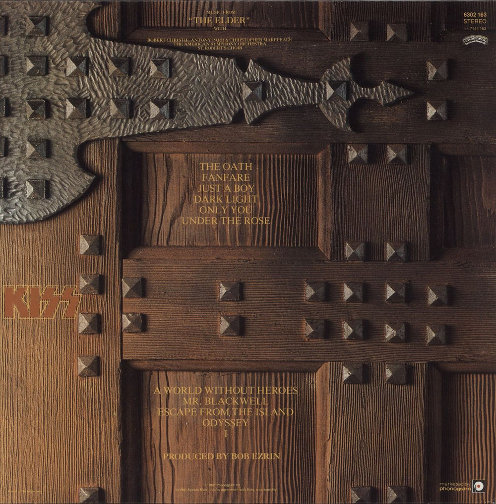 Kiss Music From The Elder Dutch vinyl LP album (LP record)