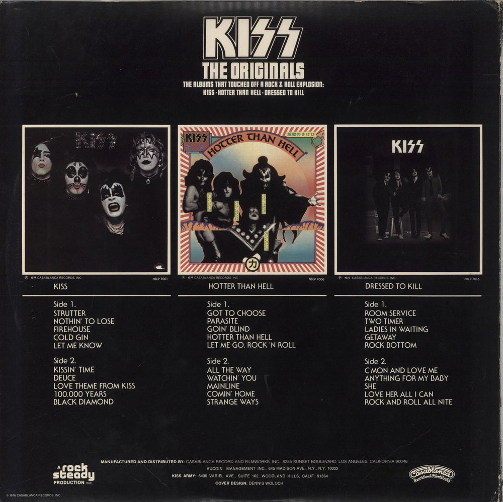 Kiss The Originals - Second Printing US vinyl LP album (LP record)