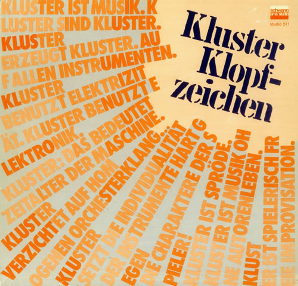 Kluster Klopfzeichen German vinyl LP album (LP record) AMS511