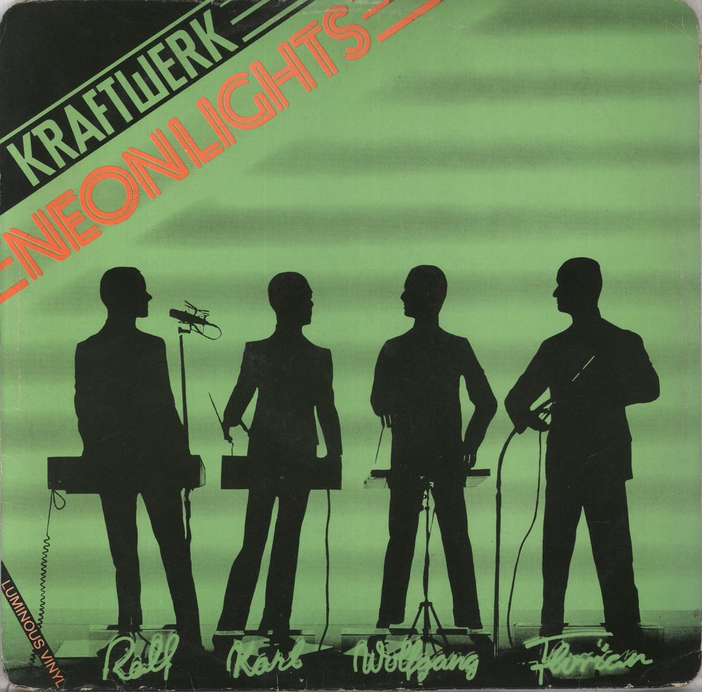 Kraftwerk Neon Lights - Luminous - VG UK 12" vinyl single (12 inch record / Maxi-single) 12CL15998