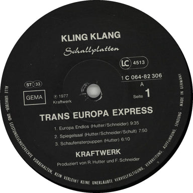 Kraftwerk Trans Europa Express - Lam + Poster German vinyl LP album (LP record) KRALPTR212152