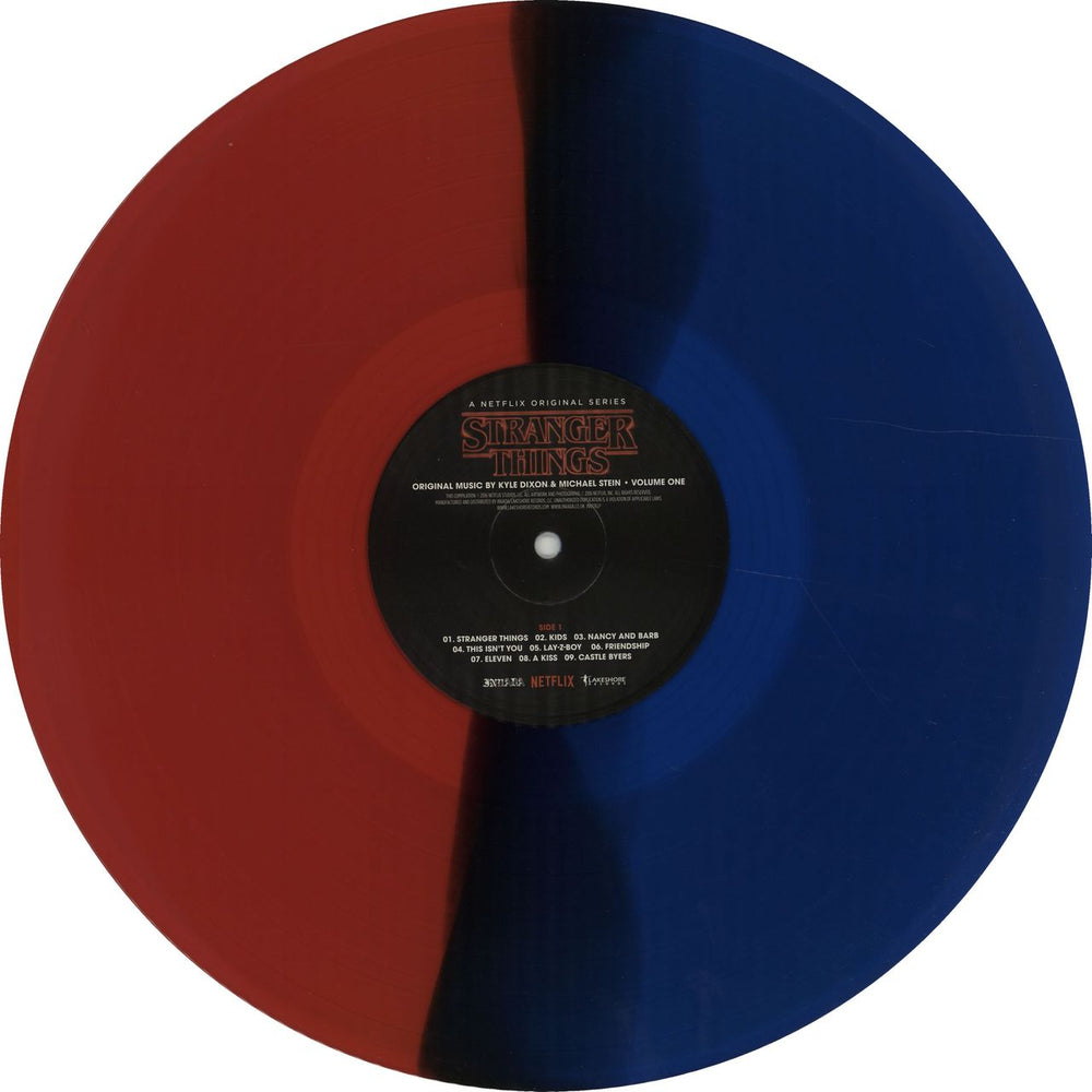 Kyle Dixon & Michael Stein Stranger Things - Volume One - Red & Blue Split US 2-LP vinyl record set (Double LP Album) O1L2LST675676