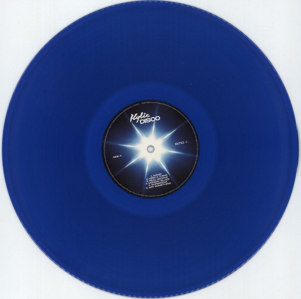 Kylie Minogue Disco - Blue Vinyl + Autographed Sleeve - EX UK vinyl LP album (LP record) KYLLPDI879156