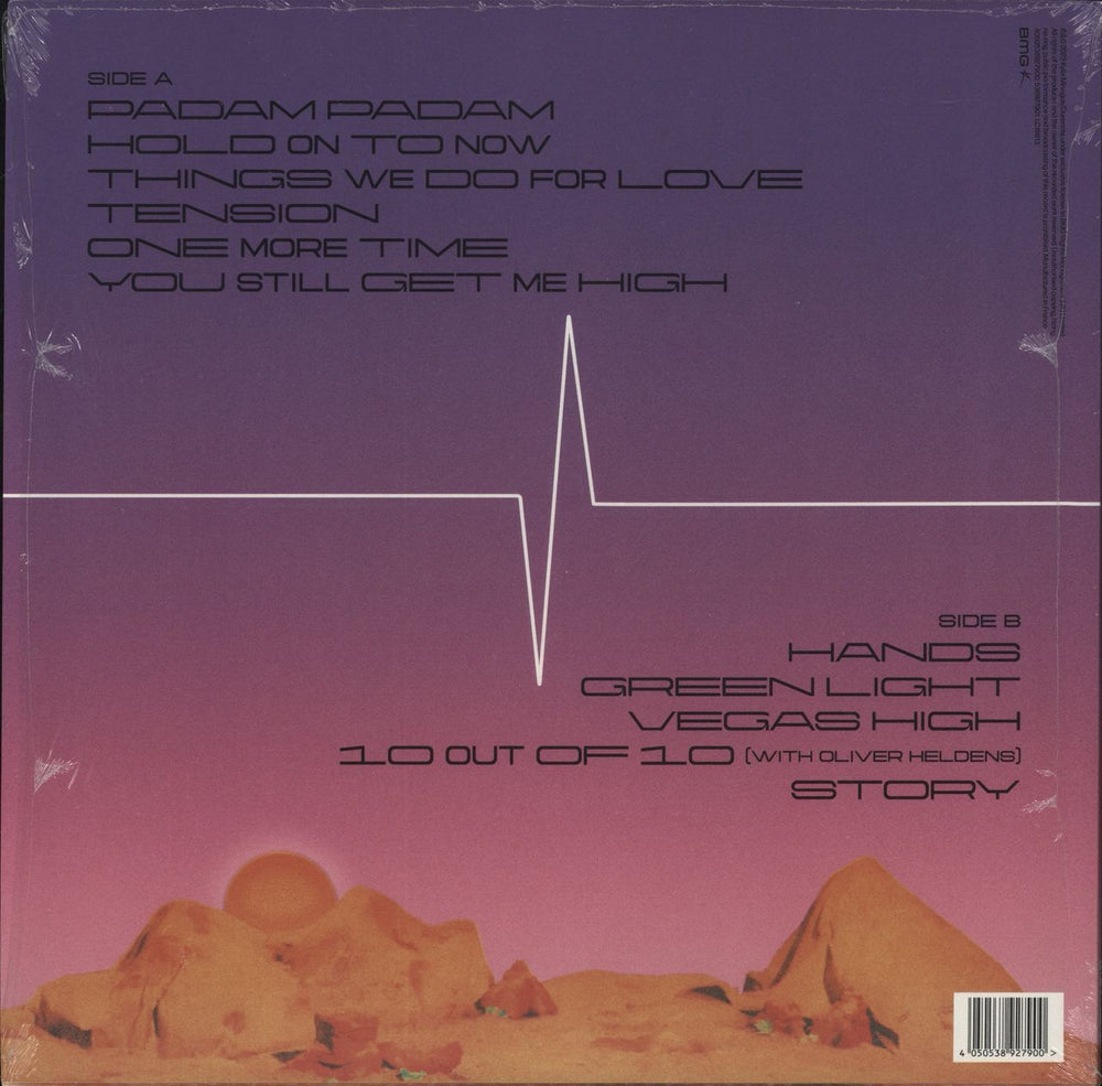 Kylie Minogue Tension - Transparent Orange Vinyl - Autographed Print UK vinyl LP album (LP record) 4050538927900