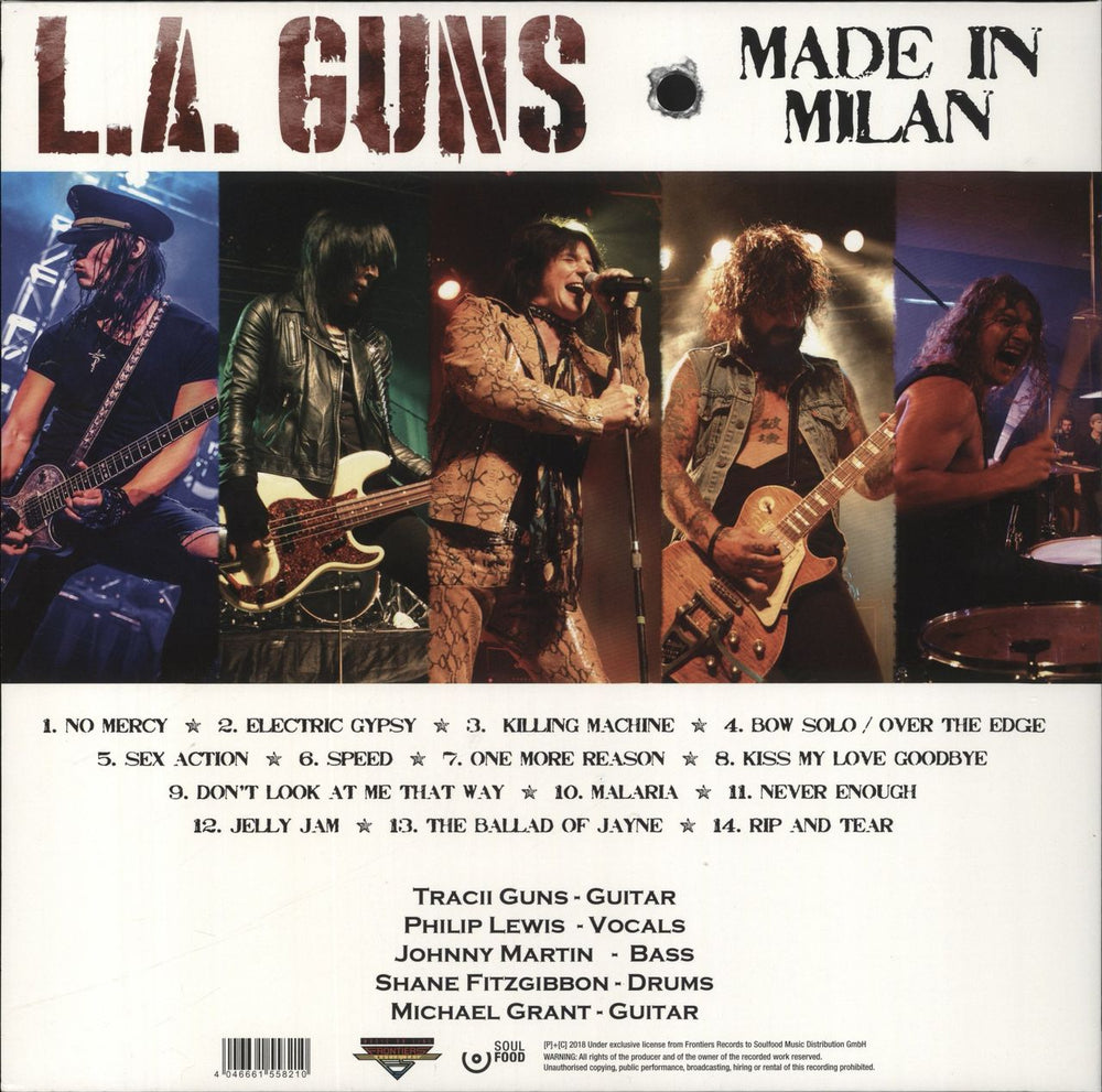 L.A. Guns Made In Milan UK 2-LP vinyl record set (Double LP Album) 4046661558210