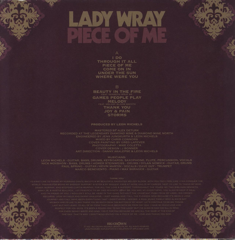 Lady Wray Piece Of Me - Deep Emerald Green Vinyl US vinyl LP album (LP record)