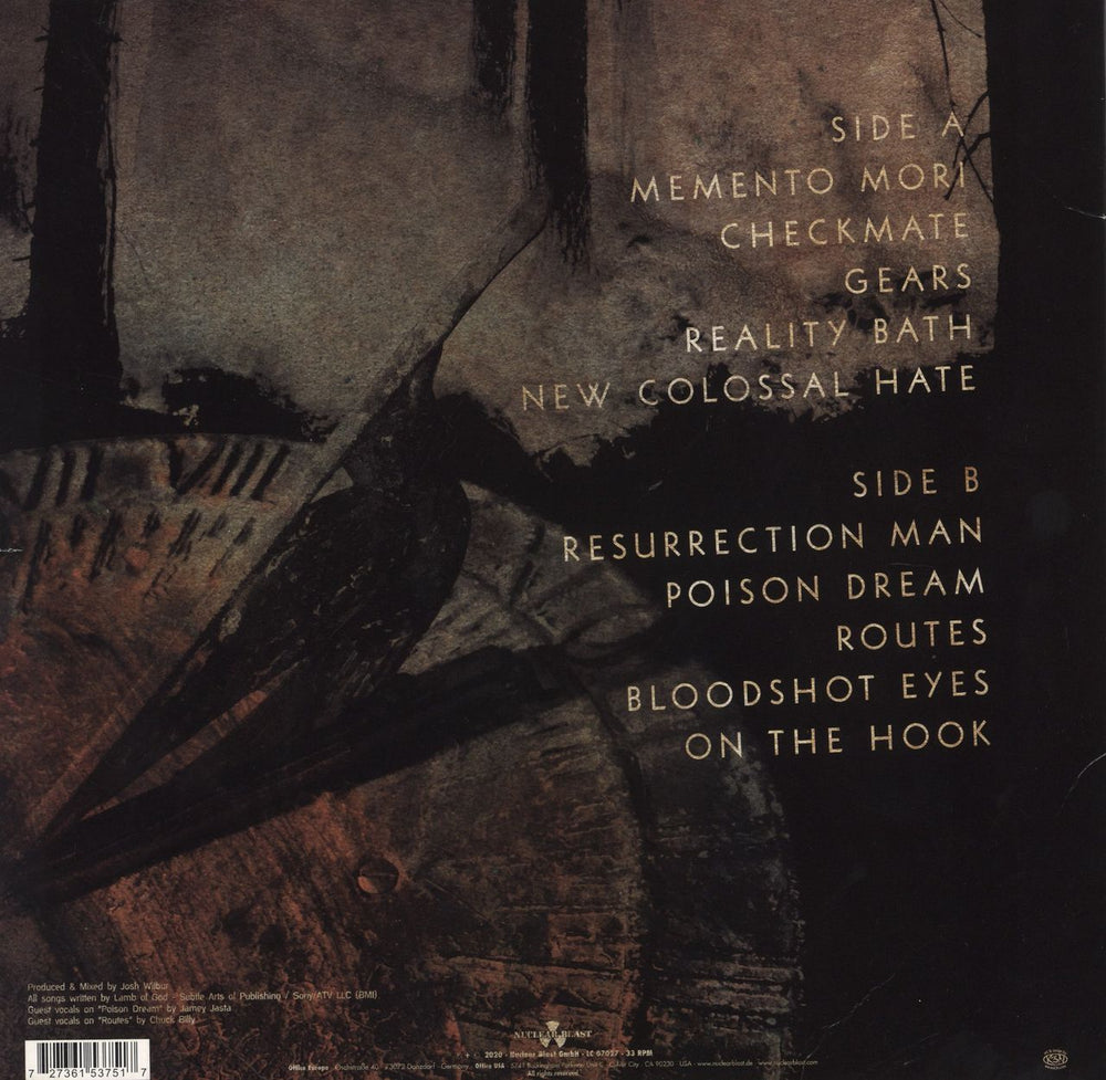 Lamb Of God Lamb of God - EX German vinyl LP album (LP record) 727361537517