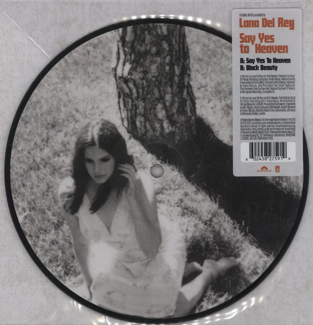 Lana Del Rey Say Yes To Heaven UK 7" vinyl picture disc (7 inch picture disc single) 00602458275919