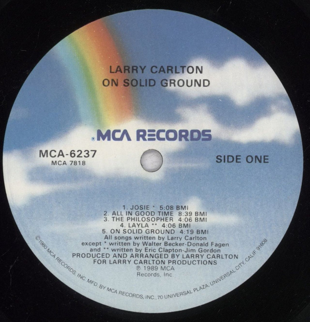 Larry Carlton On Solid Ground US vinyl LP album (LP record) LC5LPON834765