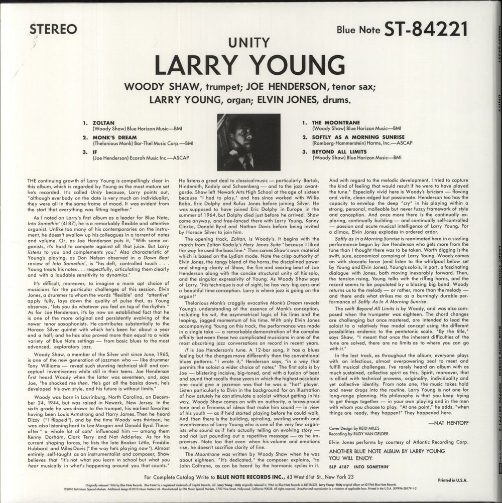 Larry Young Unity - 180gm US 2-LP vinyl record set (Double LP Album)