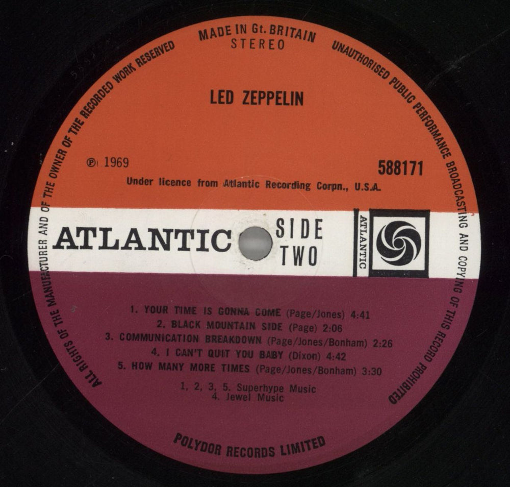 Led Zeppelin Led Zeppelin - 1st [A] - VG/G+ UK vinyl LP album (LP record)