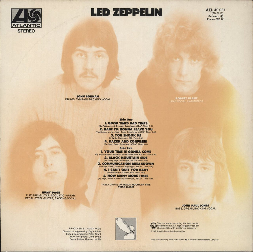 Led Zeppelin Led Zeppelin German vinyl LP album (LP record) *NO BARCODE!*