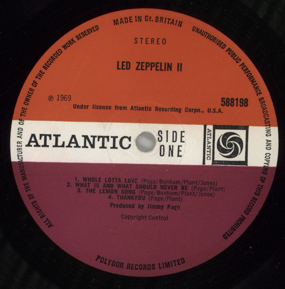 Led Zeppelin Led Zeppelin II - 1st - VG UK vinyl LP album (LP record) ZEPLPLE598922