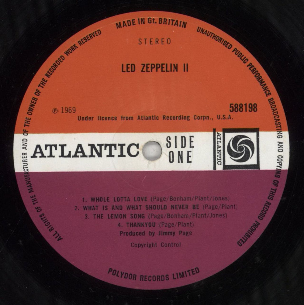 Led Zeppelin Led Zeppelin II - 2nd - EX UK vinyl LP album (LP record) ZEPLPLE528402