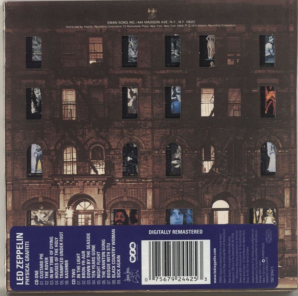 Led Zeppelin Physical Graffiti - Promo stickered UK 2 CD album set (Double CD) ZEP2CPH693528