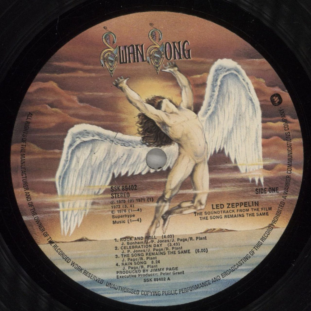 Led Zeppelin The Song Remains The Same - 1st - VG+ UK 2-LP vinyl record set (Double LP Album) ZEP2LTH648208