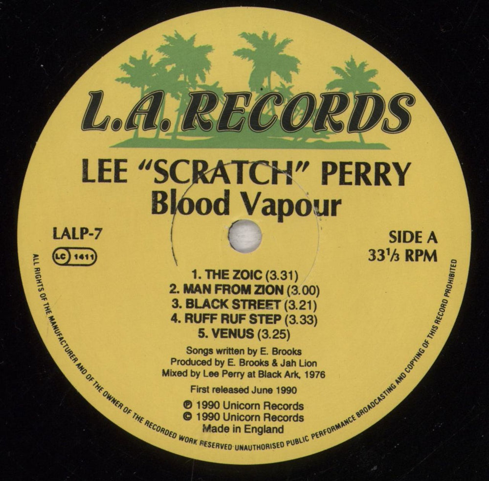 Lee Perry Bloody Vapour UK vinyl LP album (LP record) EEPLPBL842850