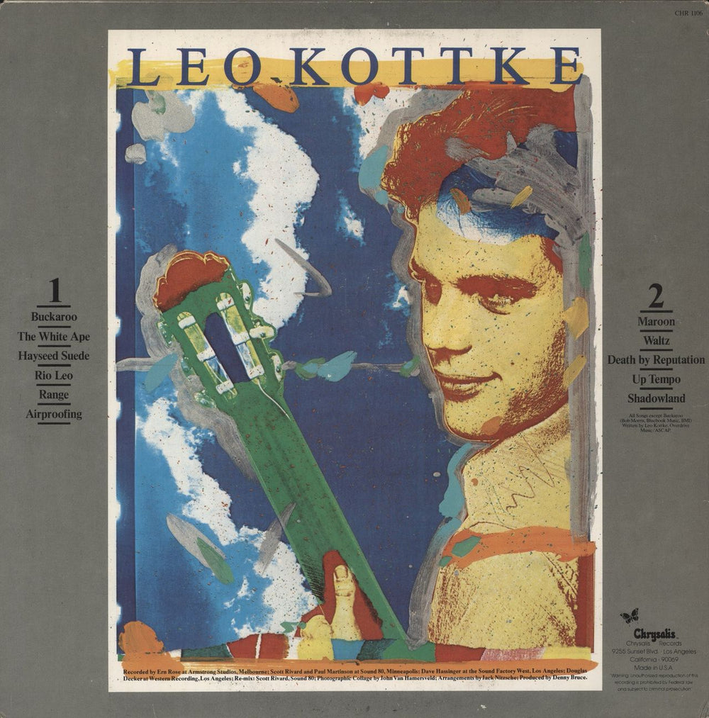 Leo Kottke Leo Kottke US vinyl LP album (LP record)
