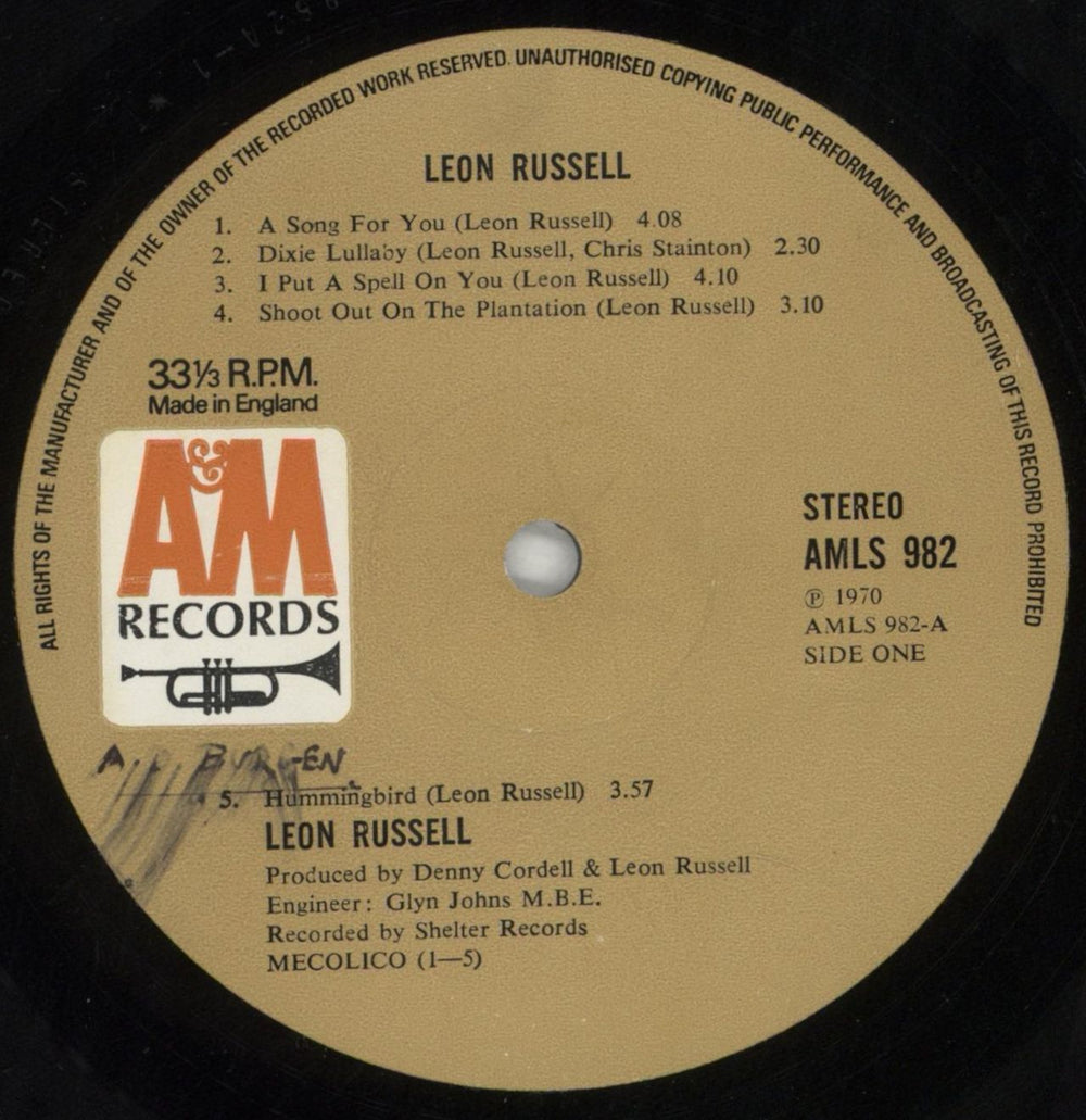 Leon Russell Leon Russell UK vinyl LP album (LP record) LRULPLE257701