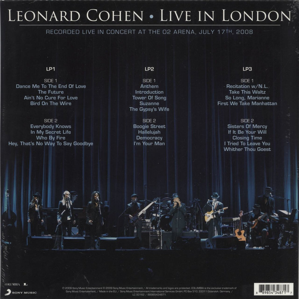 Leonard Cohen Live In London - 180gm - Sealed UK 3-LP vinyl record set (Triple LP Album) COH3LLI870331