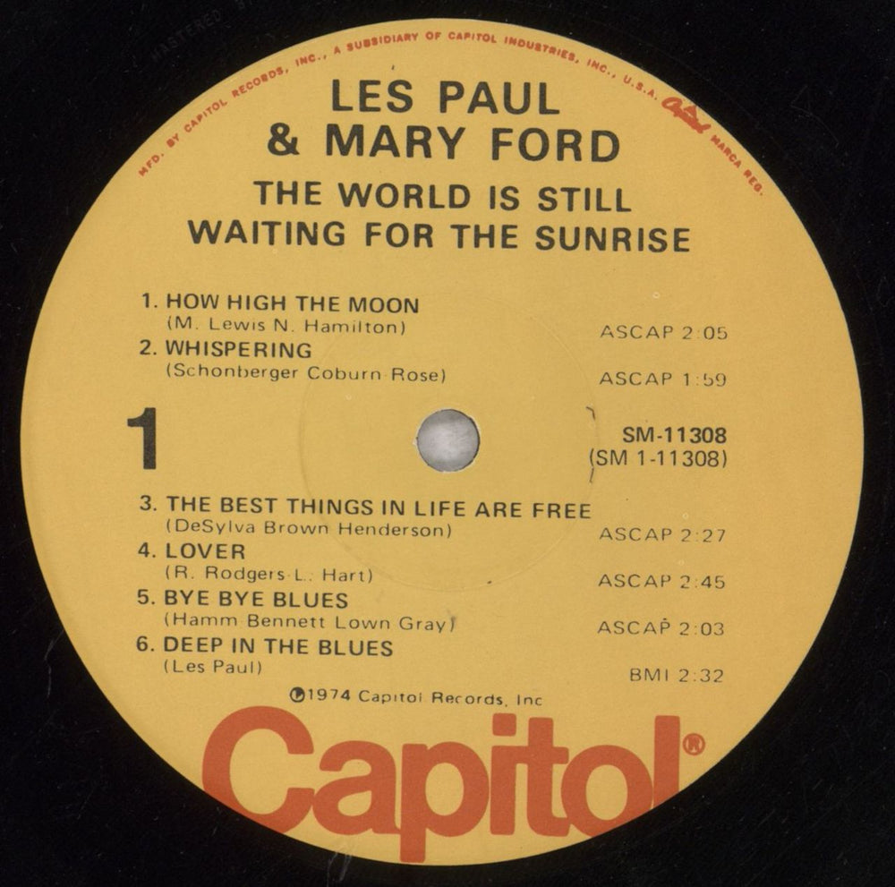 Les Paul And Mary Ford The World Is Still Waiting For The Sunrise US vinyl LP album (LP record) P+FLPTH592076