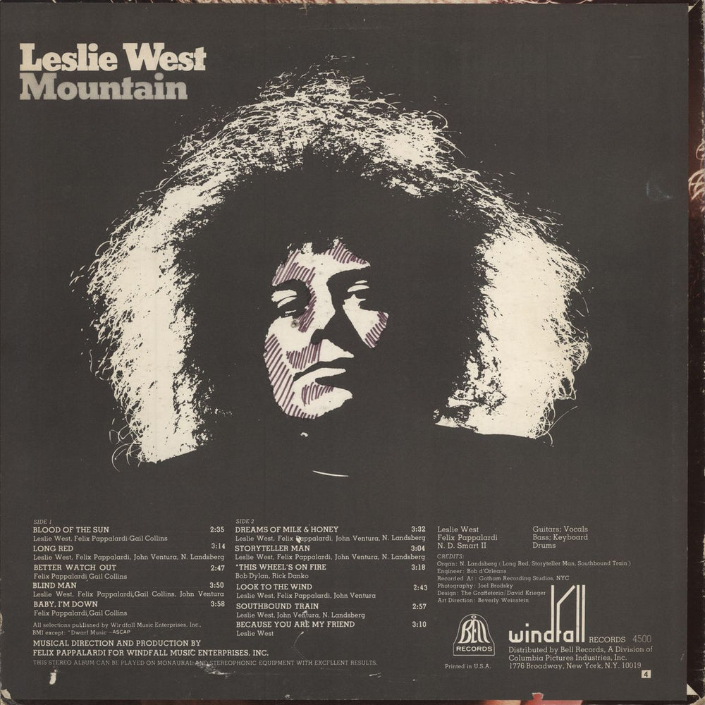 Leslie West Mountain - EX US vinyl LP album (LP record)