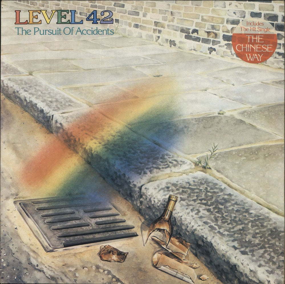 Level 42 The Pursuit Of Accidents + Lyric Inner - Hype Stickered Sleeve UK vinyl LP album (LP record) POLD5067