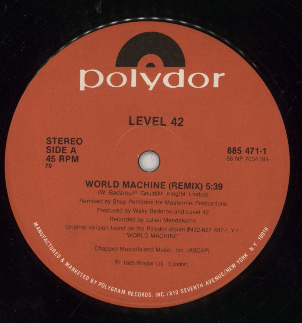 Level 42 World Machine US 12" vinyl single (12 inch record / Maxi-single) L4212WO110795